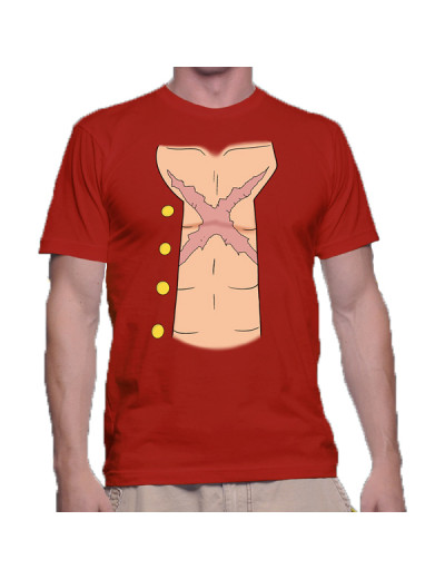 T Shirt Luffy's Chest Scar...