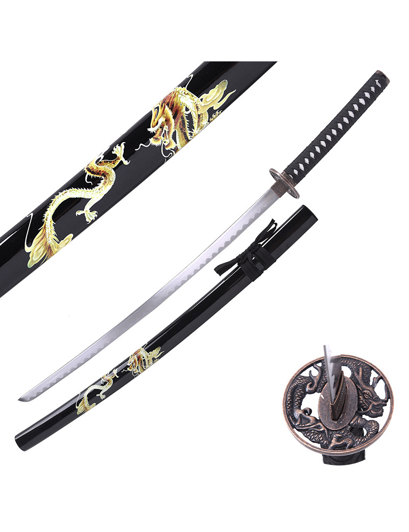 Katana Dragon Blade Noir