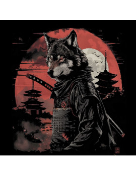 T Shirt Loup Japon