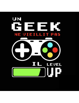 T Shirt noir Geek